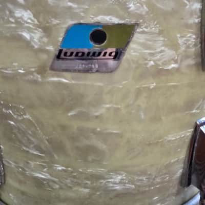 Ludwig  Rack Tom 14x10 Players  1970s  - White Marine Pearl image 2