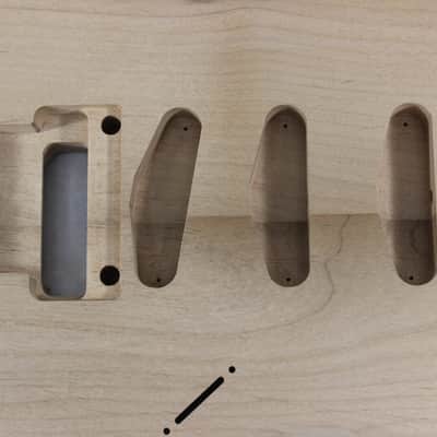 Unfinished Roasted Alder SSS guitar body - fits Fender Strat Stratocaster neck Floyd Rose J1628 image 2