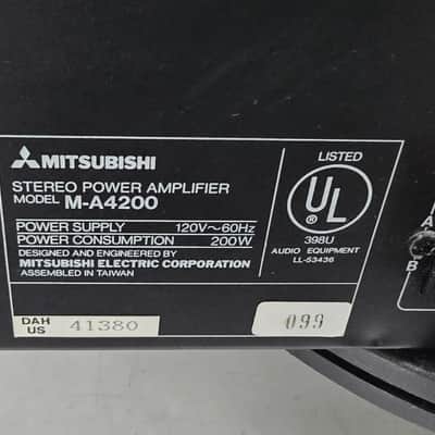 Mitsubishi M-A4200 Stereo Power Amplifier Amp 100 Watts - TESTED - RV-0368 image 6