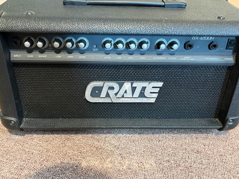 Crate GX-1200H 2-Channel 100-Watt Solid State Guitar Amp Head 2000s - Black image 1