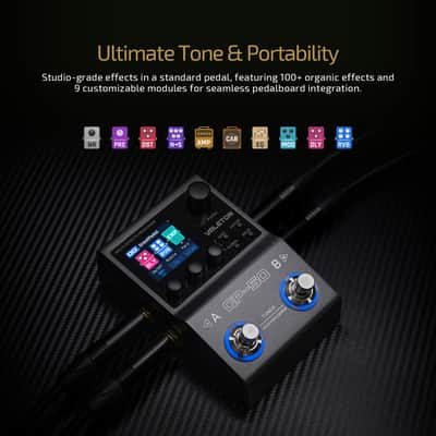 Valeton GP-50 Multi-Effects Processor | NAM & IR Loader with 100+ HD Effects, 9 Simultaneous Modules, BT App Control, 100 Patch Slots for Guitar/Bass image 2