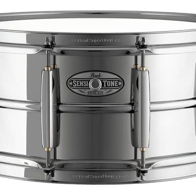 Pearl 14"x6.5" SensiTone Heritage Alloy Chrome-over-Steel Snare Drum with Beaded Shell, 2.3mm Triple-Flanged Hoops, and 10 arched CL Lugs image 1