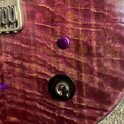 Custom 'Franken-Paul' LP/Strat Hybrid - W/Hardshell Case and Accessories 2020 - Purple Burl image 14