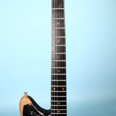 1963 Vintage Fender Jaguar Black Relic Electric Guitar image 7