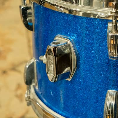 Ludwig 12/15/18" Mixed Era Drum Set - 1960s Blue Sparkle image 19