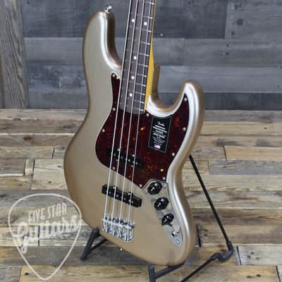 Mint Fender American Professional Classic Jazz Bass - Faded Firemist Gold with Gigbag image 11