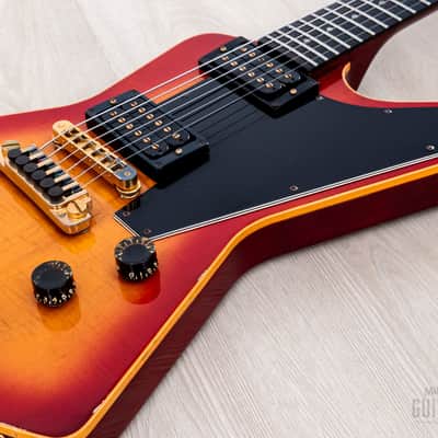 1983 Gibson Explorer E2 CMT Vintage Guitar Cherry Sunburst Flame Top w/ Dirty Fingers, Hangtags & Case image 6