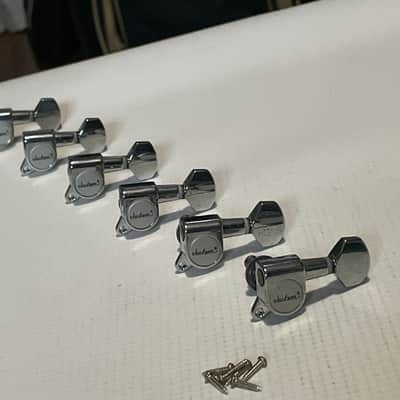 2000's Jackson RR3 Dinky Guitar Chrome Jin Ho Korea Tuners Tuning Pegs 6 In Line image 3