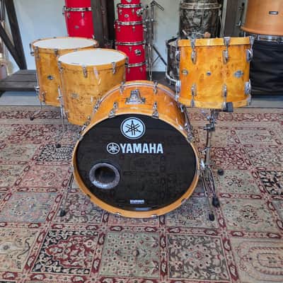 Yamaha Stage Custom/Beech Custom 4 Piece Shell Pack 14x12, 18x16, 20x18, 24x15 - Mapa Burl Veneer (C013-85) image 1