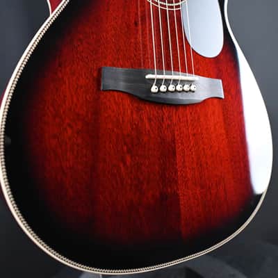 PRS SE P20E Parlor Acoustic Guitar Fire Red Burst #422 image 6