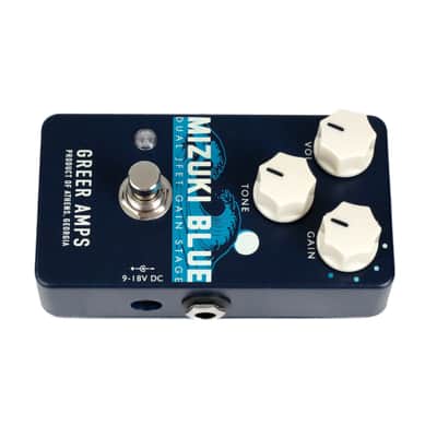 New Greer Amps Mizuki Blue Dual JFET Gain Stage Overdrive Guitar Effects Pedal image 5