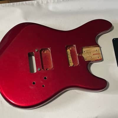 1983 Matsumoku Era Made in Japan Kramer Focus 2000 Candy Apple Red Guitar Body Floyd Ready image 1