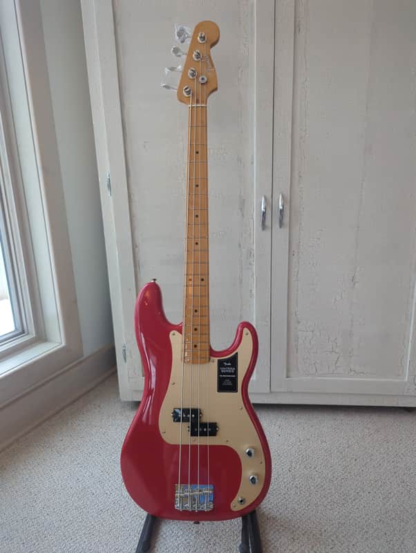Brand New - Fender Vintera '50s Precision Bass with Maple Fretboard 2019 - Present - Dakota Red image 1
