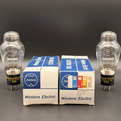 Western Electric 300B 1988 TESTED NOS Matched Pair DHT Vacuum Tube HI FI pair image 2