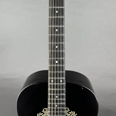 Custom Gambler 12-String Jumbo 2020 circa - Black Gambler image 6