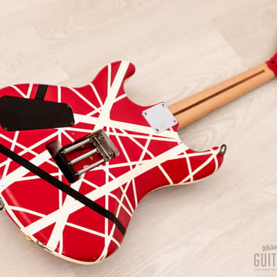 1990s ESP EVH Frankenstrat 5150 VH-250 Striped w/ Floyd Rose, Japan image 13