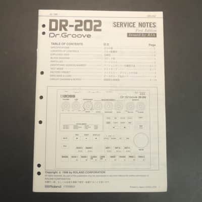 Boss DR-202 Service Notes [Three Wave Music]