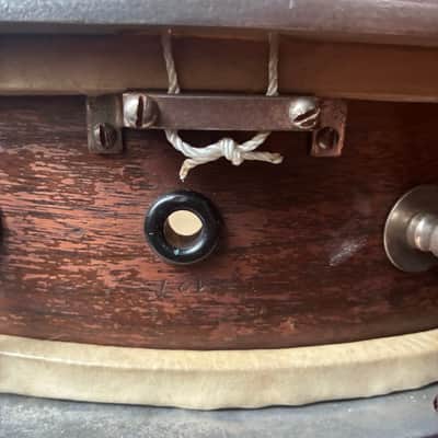 Vintage snare drum. 3.5x14.25 1900s - Mahogany image 11