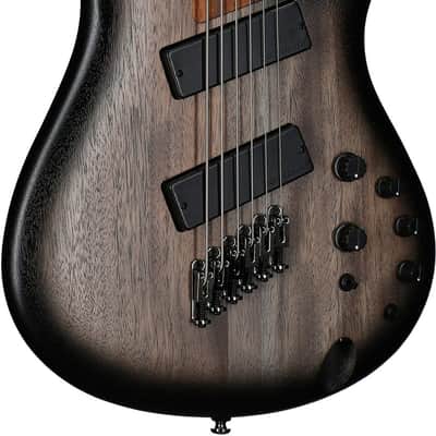 Ibanez SRC6MS Bass Workshop Electric Bass, 6-String, Crossover Black image 3
