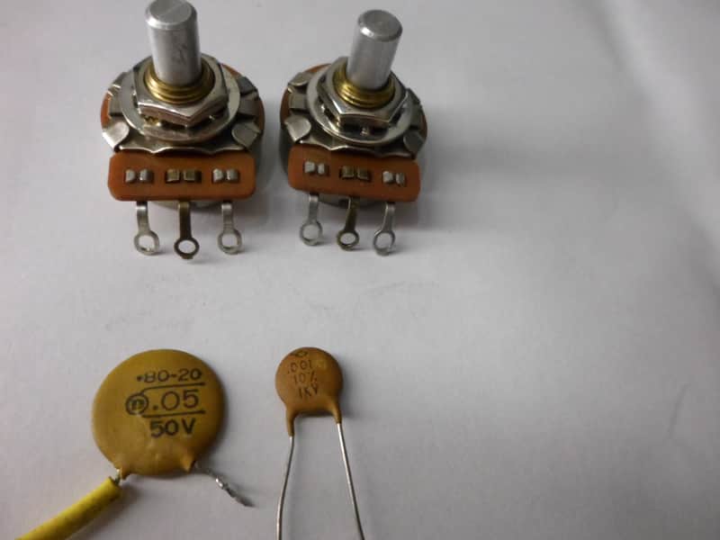 Fender Telecaster 250K Pots .05/50V Tone Cap & .001 Treble Bleed Cap 1966 image 1