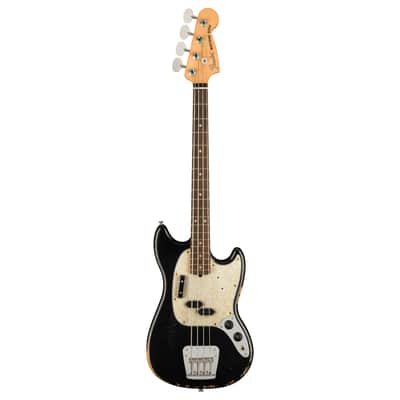 Fender JMJ Road Worn Mustang Bass - Black image 2