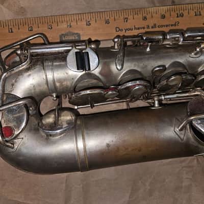 Vintage Buescher True Tone Silver C-Melody Saxophone, Good Condition image 7