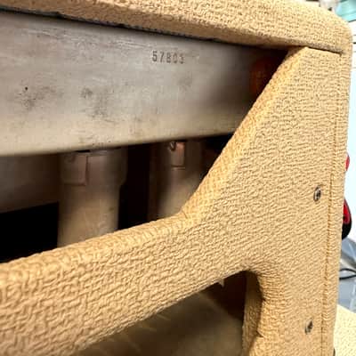 Fender Bandmaster 1963 - White Tolex Oxblood Panel Piggyback image 13