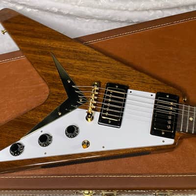NEW! Gibson Custom 1958 Mahogany Flying V Reissue Electric Guitar - Antique Natural, VOS - WOW - Authorized Dealer - Only 6.3lbs! - G07168 image 2