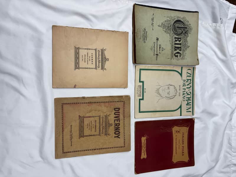 Vintage Lot of piano books -Used Antique old image 1