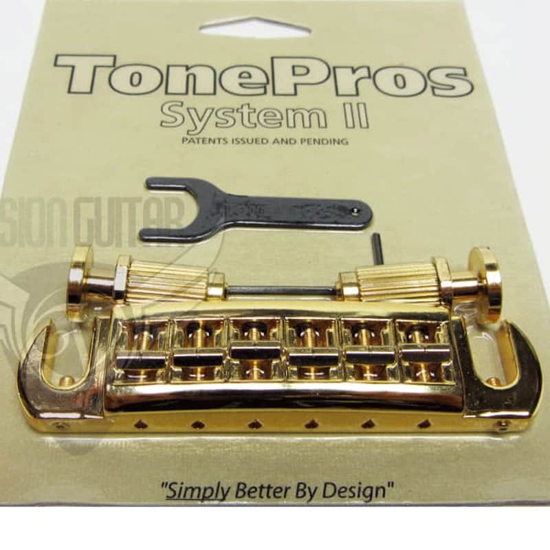 TonePros AVT2M-G PRS Large Locking Studs Wraparound Gold 8mm x 1.25 Metric image 1
