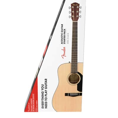 Fender CD-60S Dreadnought Acoustic Guitar Pack V2, Natural image 2