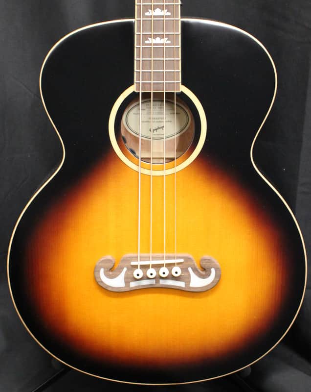 2023 Epiphone El Capitan J-200 Studio Acoustic-Electric Bass Guitar Aged Vintage Sunburst Gloss 6lbs image 1