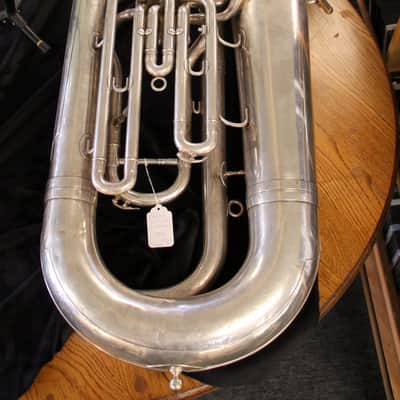 1960's Besson 3 Valve Vintage Bb Tuba 17" Bell Silver "50 Medals of Honor" image 1