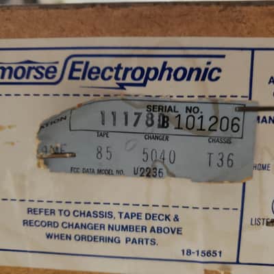 Vintage Morse Electrophonic Stereo System - 8 Track, Cassette, Phone, AM/FM, 70s image 15