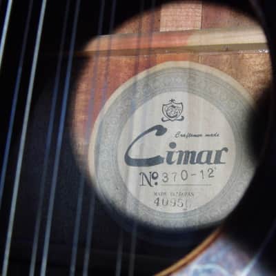 vintage CIMAR 370 12 string dreadnought Guitar pre Ibanez lawsuit miJ Japan 1970 image 21