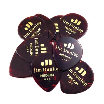 Dunlop 483P05MD Celluloid Standard Classics Medium Guitar Picks (12-Pack)