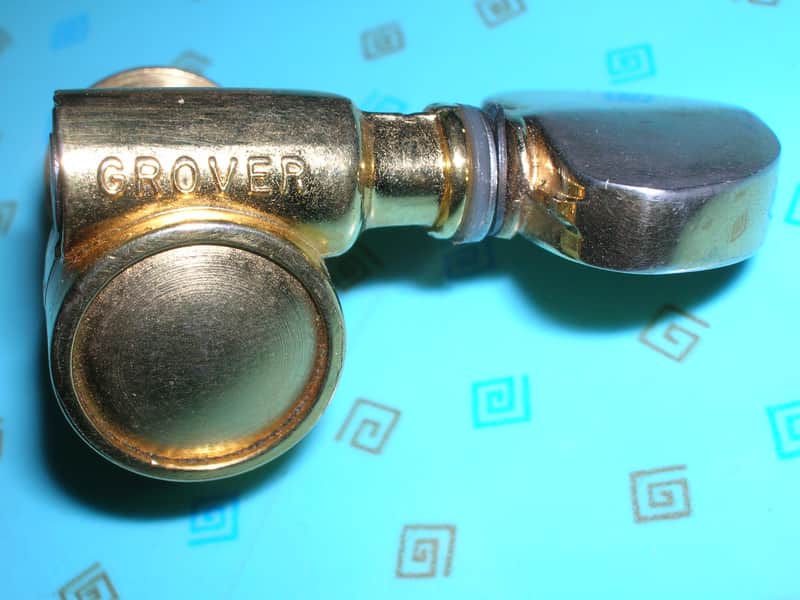 GROVER SINGLE 3x3 gold Rotomatic TUNER TREBLE side recent #2 image 1