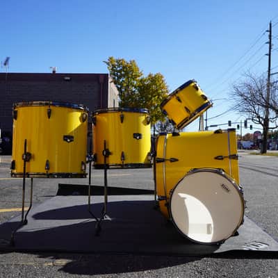 Tama Imperialstar 7-piece Shell Pack w/ Snare Drum & Tom Stand - Electric Yellow with Black Nickel Hardware image 7