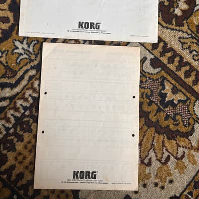 owner's manual : Korg PolySix + Setting charts - Synthesizer literature image 4