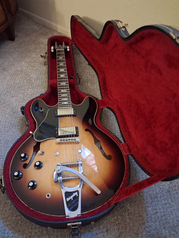 Gibson Es-335 Left handed 1979 - sunburst image 1
