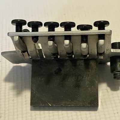 1990's Jackson Dinky Guitars JT-580LP Takeuchi Brushed Chrome Licensed Floyd Rose Tremolo Guitar Bridge For Parts image 4