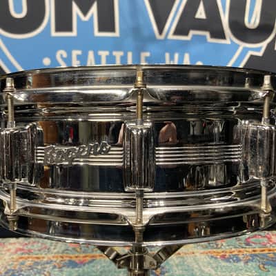 Rogers - 5x14" Dyna-Sonic 5 Line - Chrome Over Brass Snare Drum. No. 37 image 4