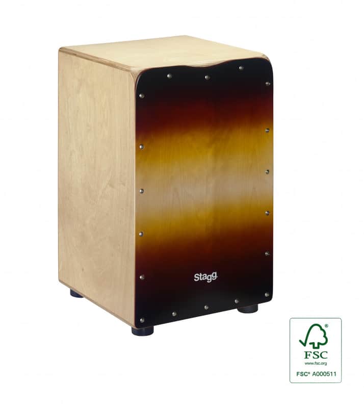 Stagg Cajon Drum Birch, Sunburst CAJ-50M-SB image 1