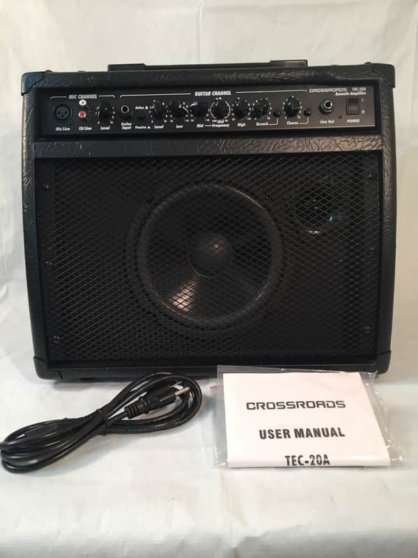 Crossroads 20 Watt RMS Acoustic Guitar Amplifier-8" Speaker-Overdrive/Reverb/Chorus image 1