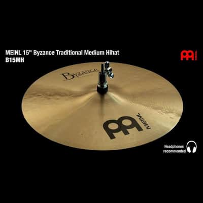 Meinl Byzance Traditional Medium Hi Hat Cymbals 15" image 2