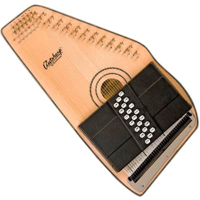 Oscar Schmidt OS120CNE Adirondack Solid Spruce 21 Chord Acoustic-Electric AutoHarp w/Passive Pickup image 4