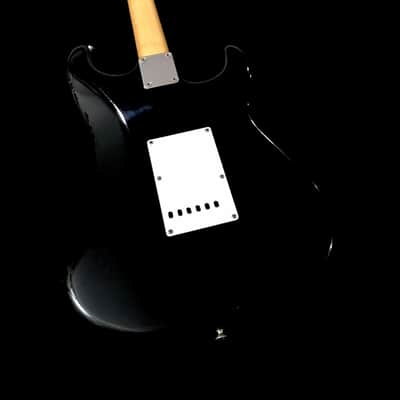 LEFTY! Vintage 1987 Fender Japan '62 Reissue Strat Squier Left Stratocaster Black ST362L NOS Relic HSC image 11
