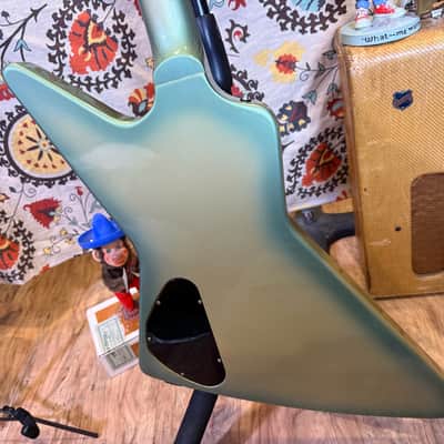 Vintage 1984 Gibson Explorer Green Burst metallic greenburst image 14