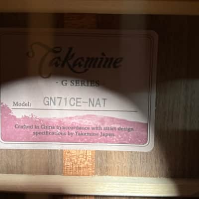 Takamine GN71CE Gloss Natural image 11