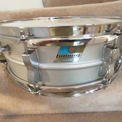 Ludwig Vintage Acrolite aluminum snare drum pointed corner badge mid-70s very clean! image 9